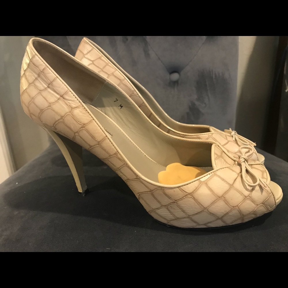 3 inch, open-toe heels